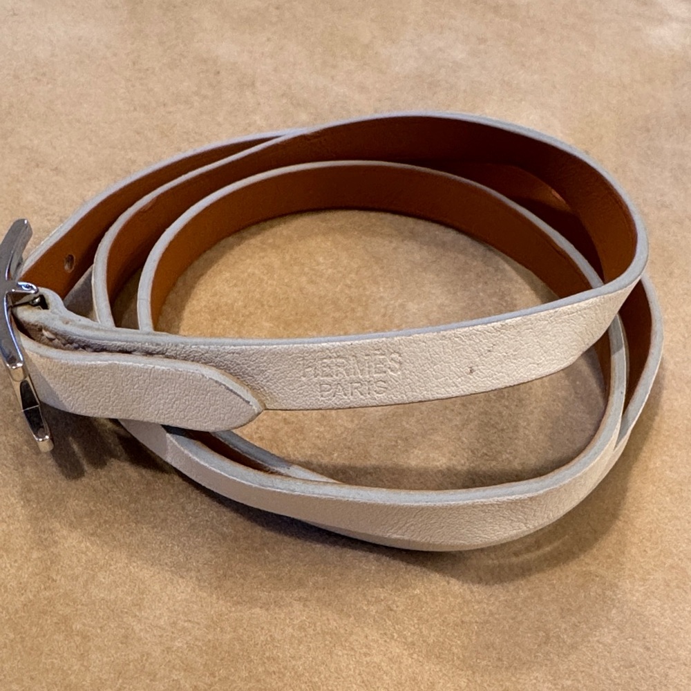 Hermes Silver and Brown Bracelet - Picture 2 of 3